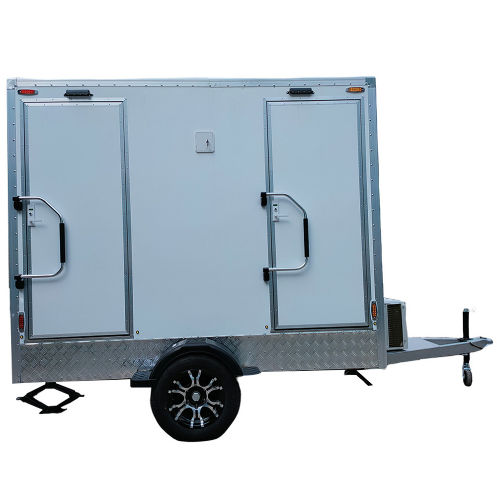 2024 Luxury portable toilet trailer mobile restroom Portable Bathroom Shower and Toilet Restroom Trailer