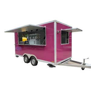 Food Cart Coffee Trailer Catering Hot Dog Car Food Truck for Sale Trade Trailer