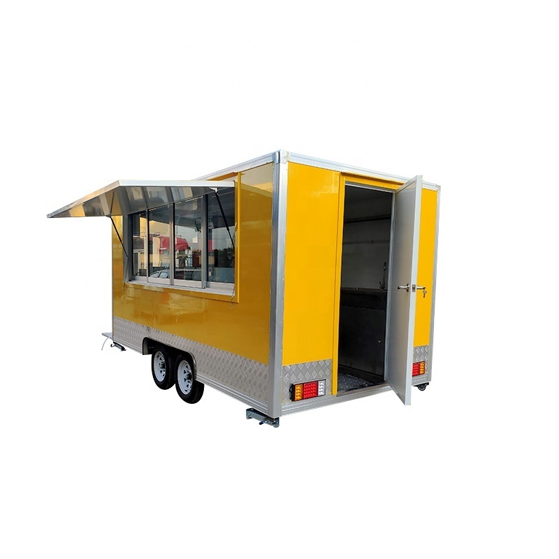 High quality towable food trailer mobile french fries food cart