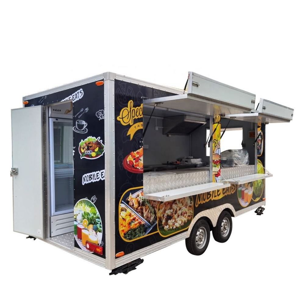 Mobile food truck 5-foot Trailer hot dog BBQ gear can be customized