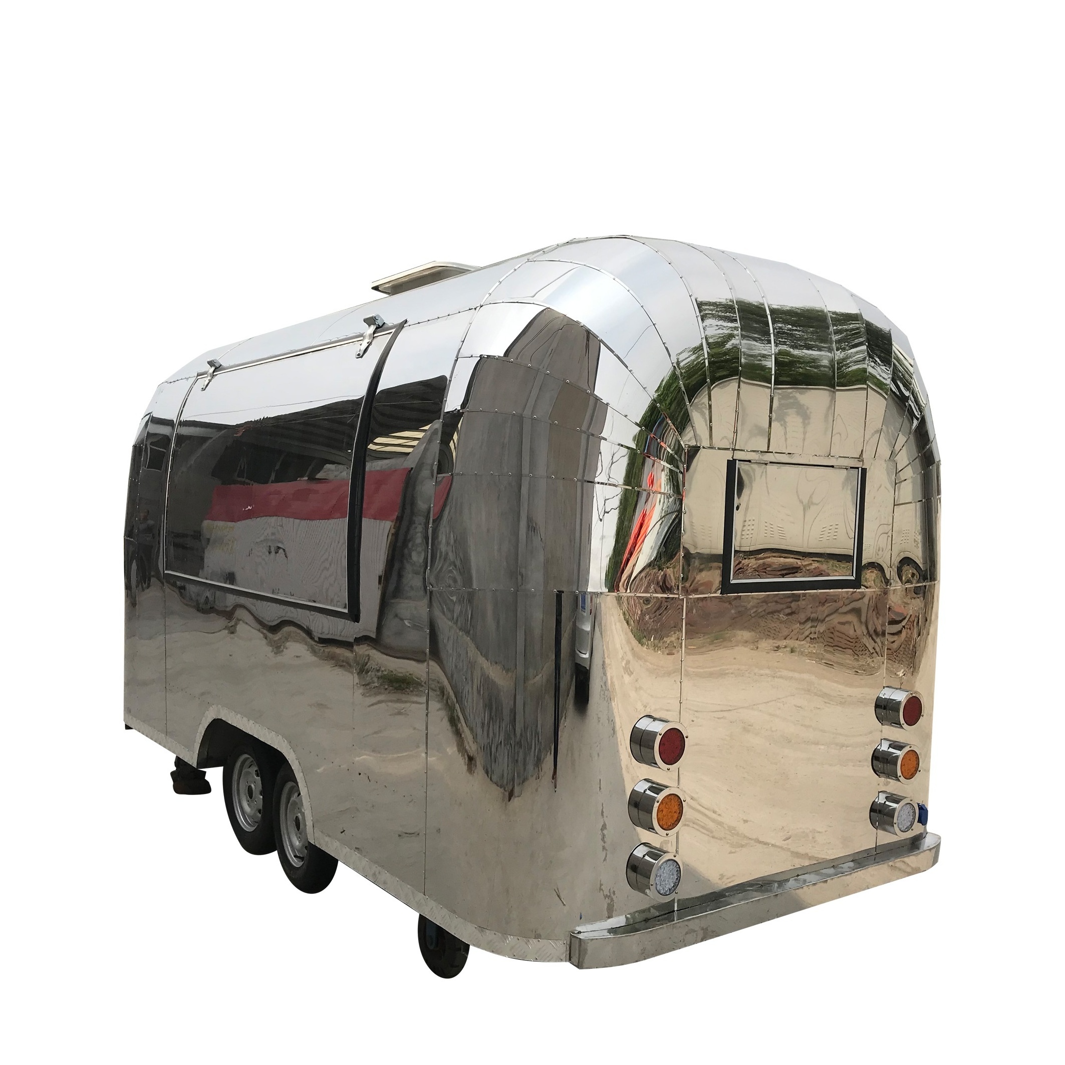 Stainless steel churros cart airstream food trailer truck for sale