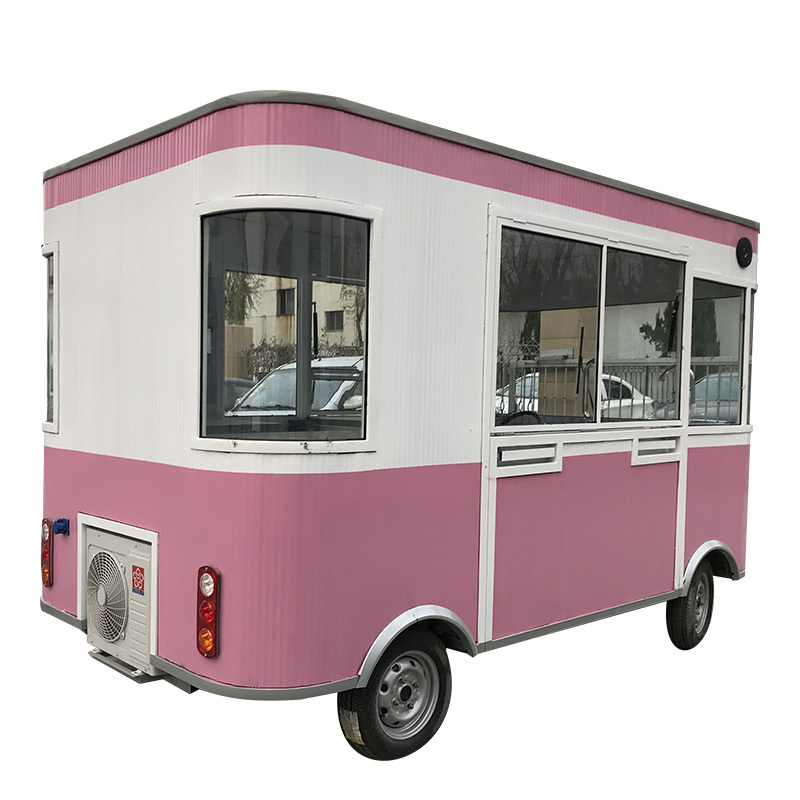 mobile food cart with frozen yogurt machine trailer