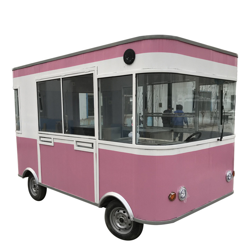 mobile food cart with frozen yogurt machine trailer