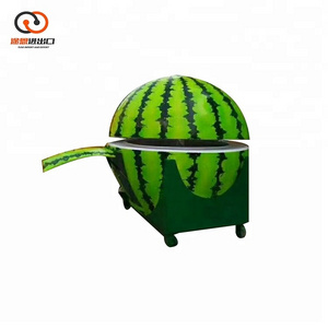 Fruit trailer Fiberglass Orange Shape stand outdoor food Kiosks kiosk design modern juice trailer