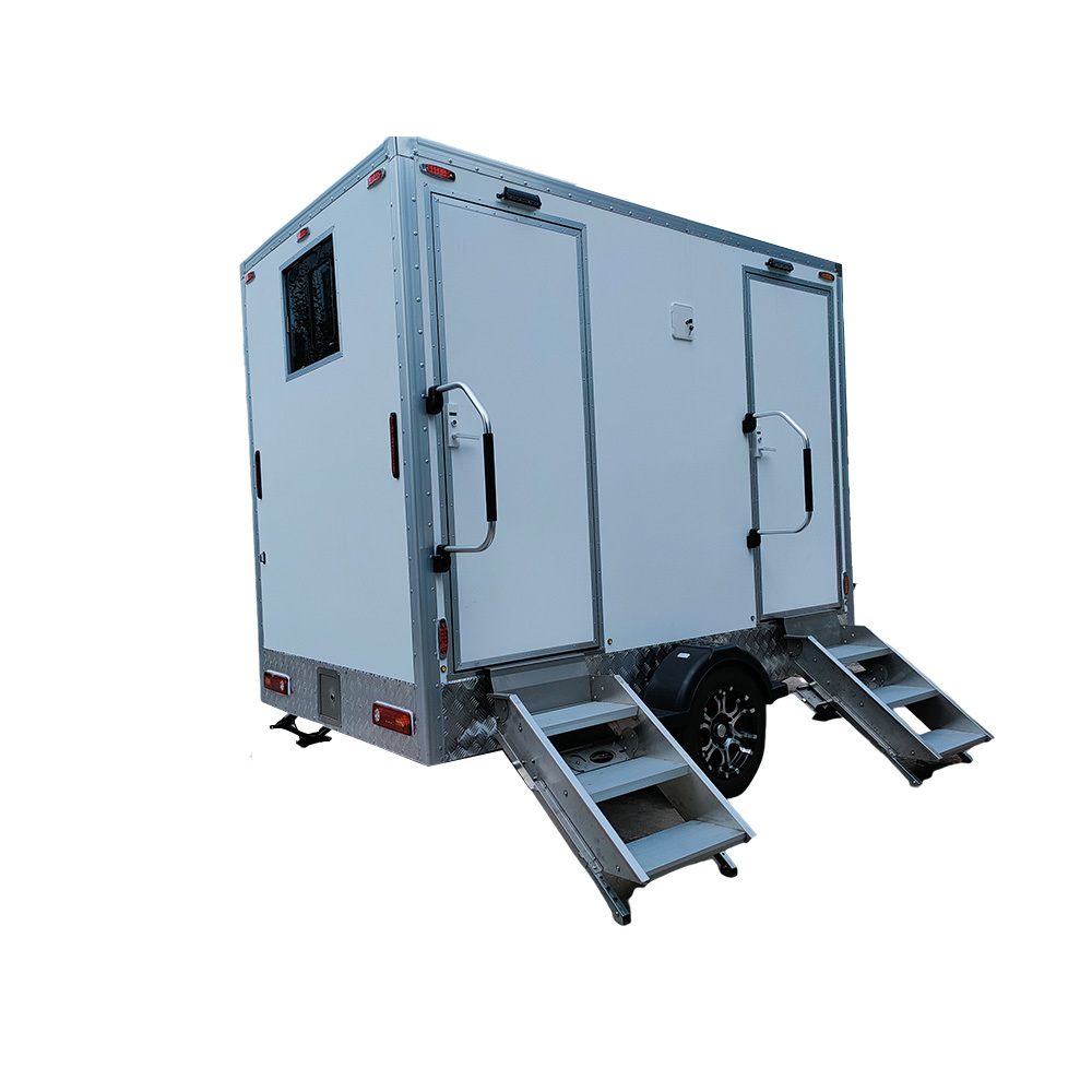 2024 Luxury portable toilet trailer mobile restroom Portable Bathroom Shower and Toilet Restroom Trailer