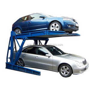 NEW DESIGN-4 post car parking lift with one side cylinder home garage car stacker portable car garage