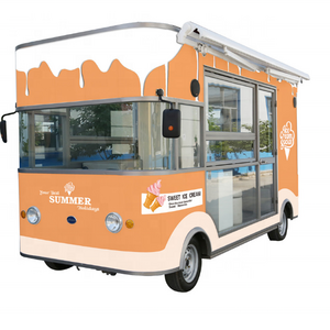 Square type mobile street coffee bike chicken food caravan trailer food cart with awning