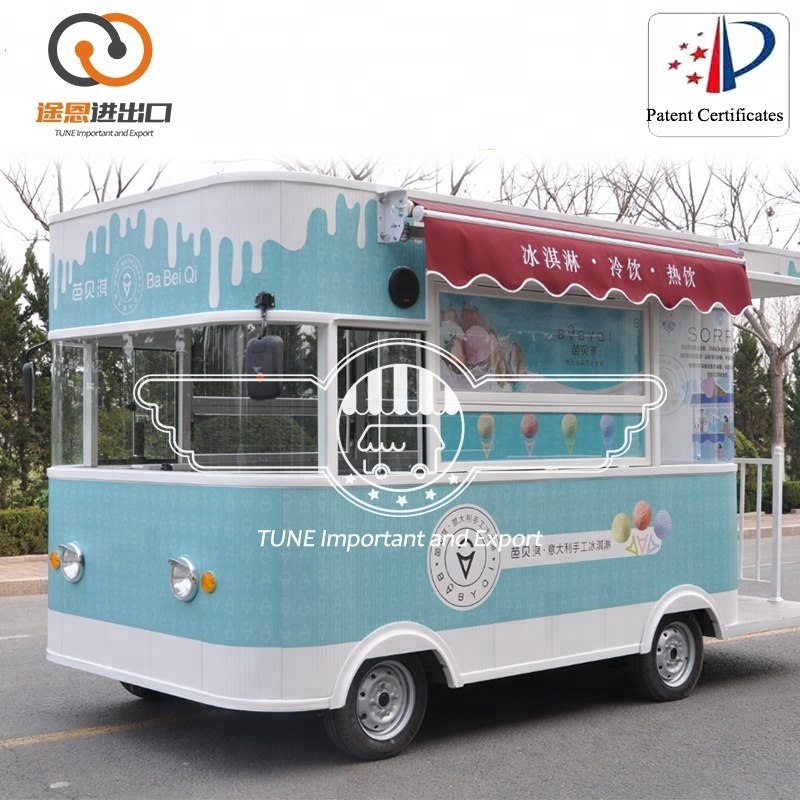 Coffee Food trailer, fast food kiosk/Street Vending Carts/ Multi-purpose Mobile Fast Kiosk cart to sell churros