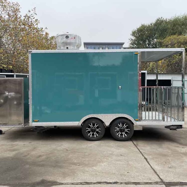 Mobile Restaurant Trailer Food Truck With Full Kitchen Street Food Trailer With Usa Standard