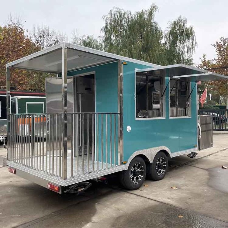 Mobile Restaurant Trailer Food Truck With Full Kitchen Street Food Trailer With Usa Standard