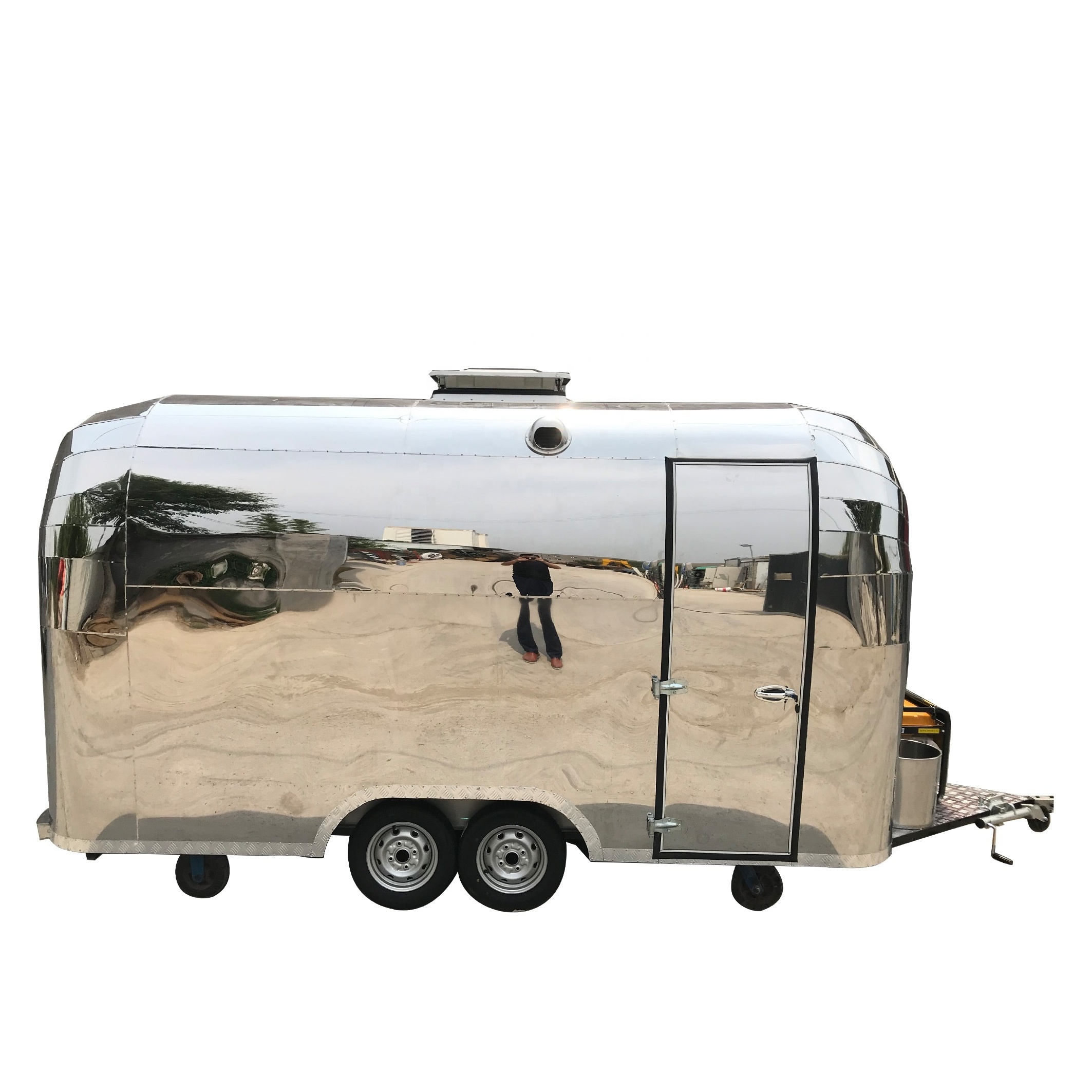 Stainless steel churros cart airstream food trailer truck for sale