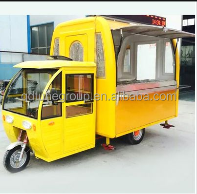 Electric China mobile food cart bike mobile food truck with three wheels