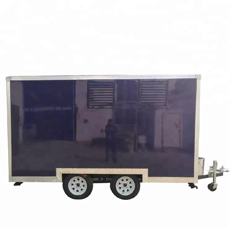 High standard outdoor mobile food trailer stainless steel pizza snack fast food truck and food cart