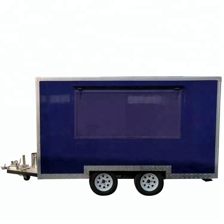 High standard outdoor mobile food trailer stainless steel pizza snack fast food truck and food cart