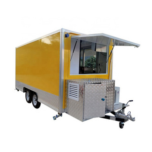 High quality towable food trailer mobile french fries food cart