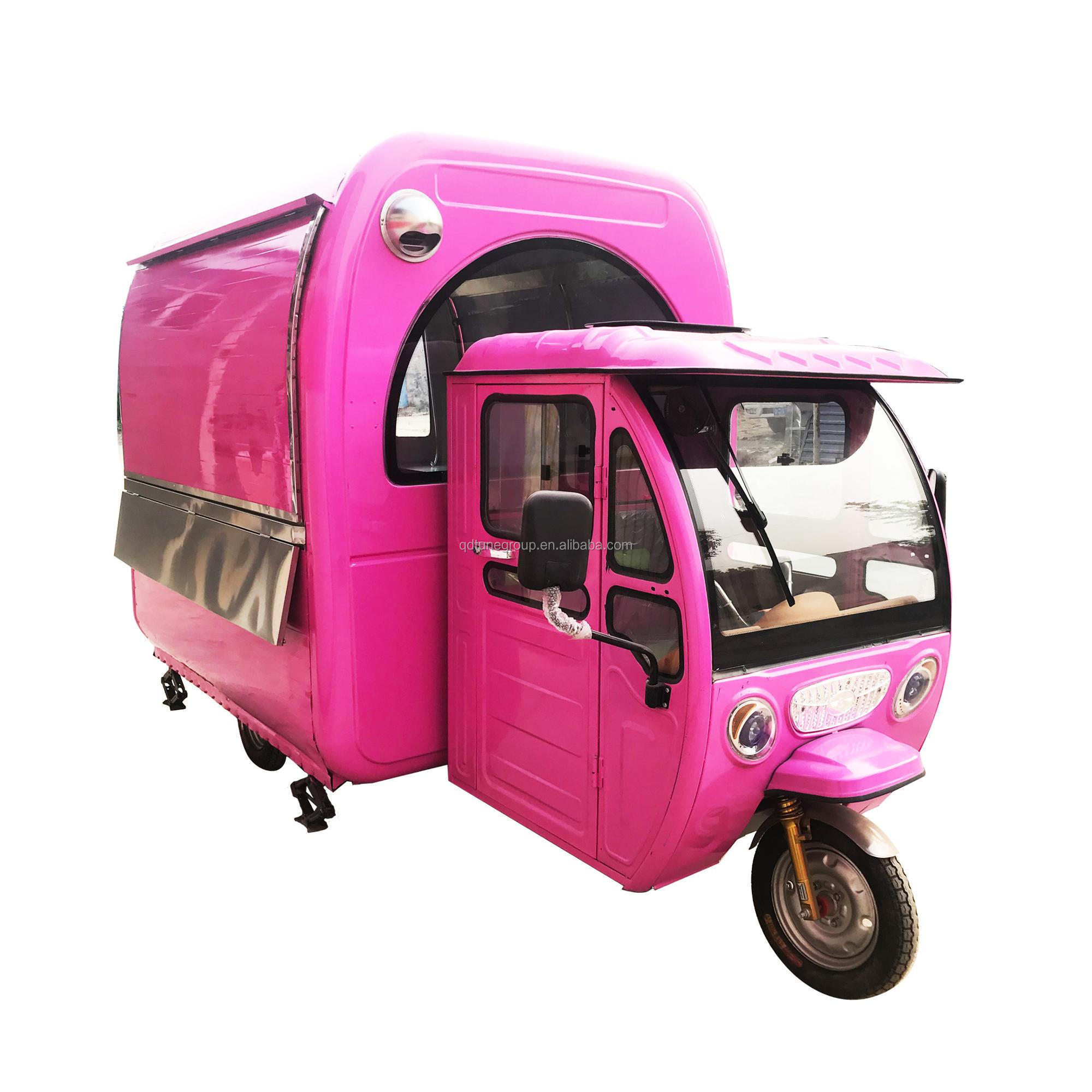 Electric China mobile food cart bike mobile food truck with three wheels