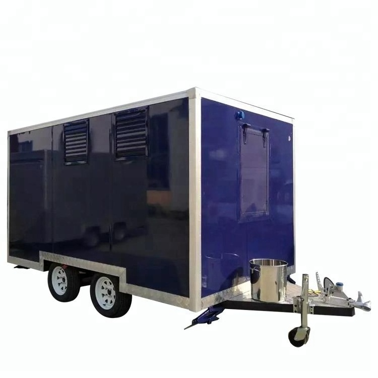 High standard outdoor mobile food trailer stainless steel pizza snack fast food truck and food cart