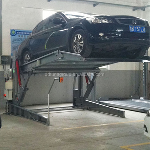 two level underground car lift price 2 post vertical car parking system car stack parking machine