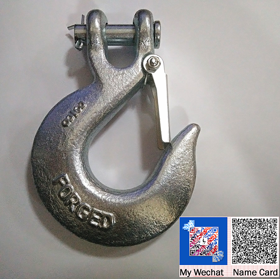 Drop Forged  US Type Alloy Steel Lifting Safety Clevis Slip Hook  H331/A331 with Latch