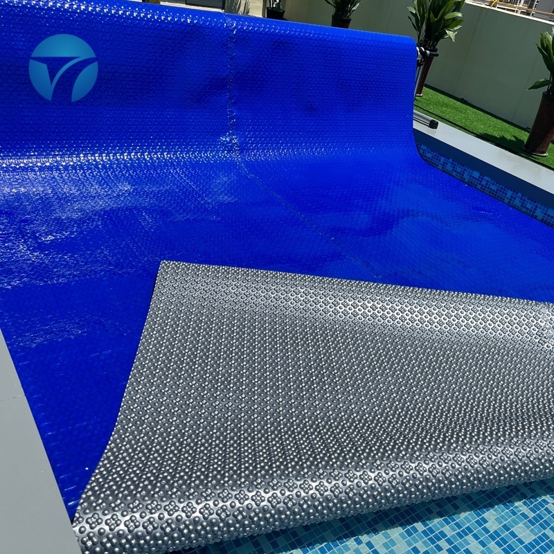 Factory Supply High Quality Quadruple Bubble Pool Cover 115 200 300 400 um Swimming PE Bubble Solar Pool Cover