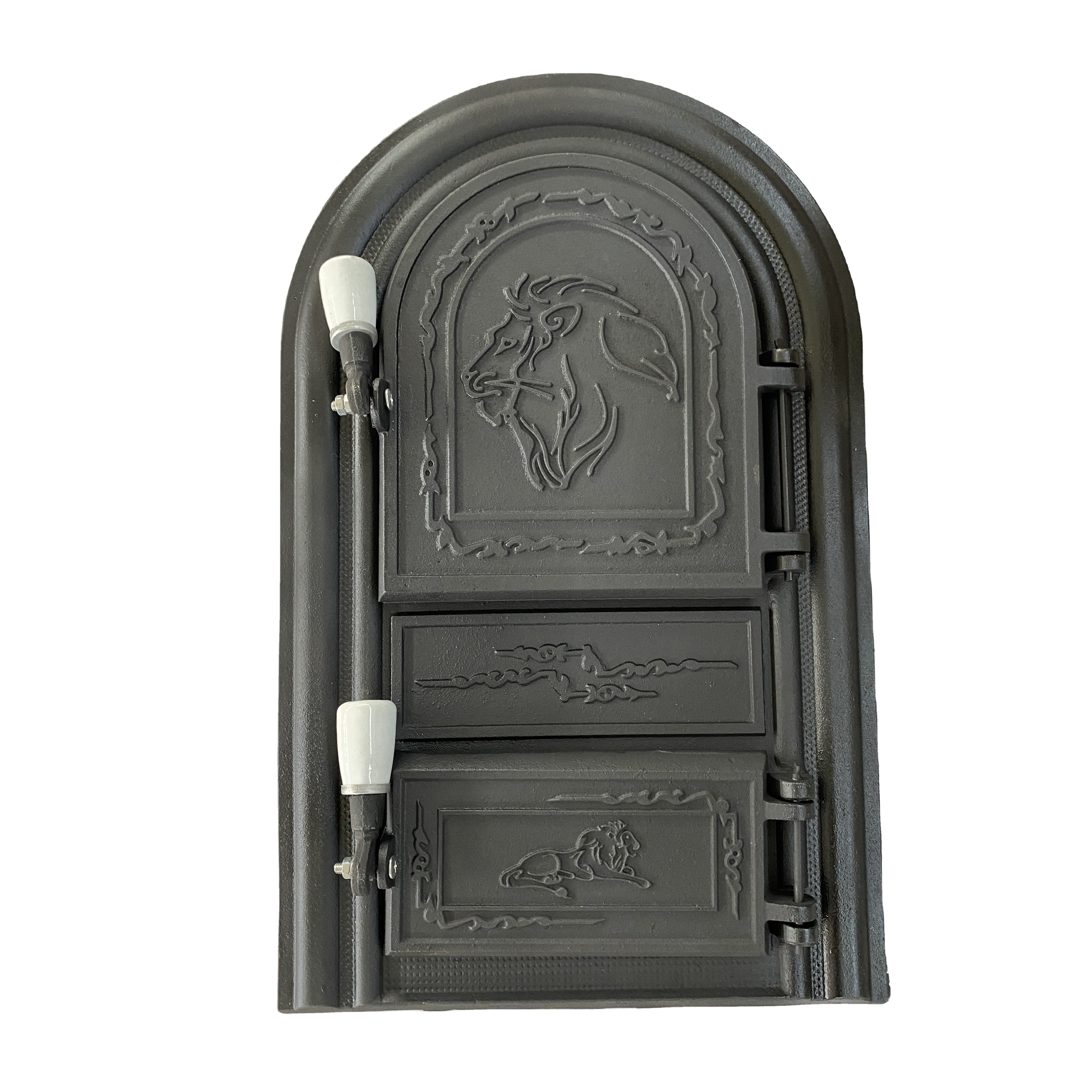 Cast Iron Double Stove Doors Fireplace Doors Wood Burning Stove Door