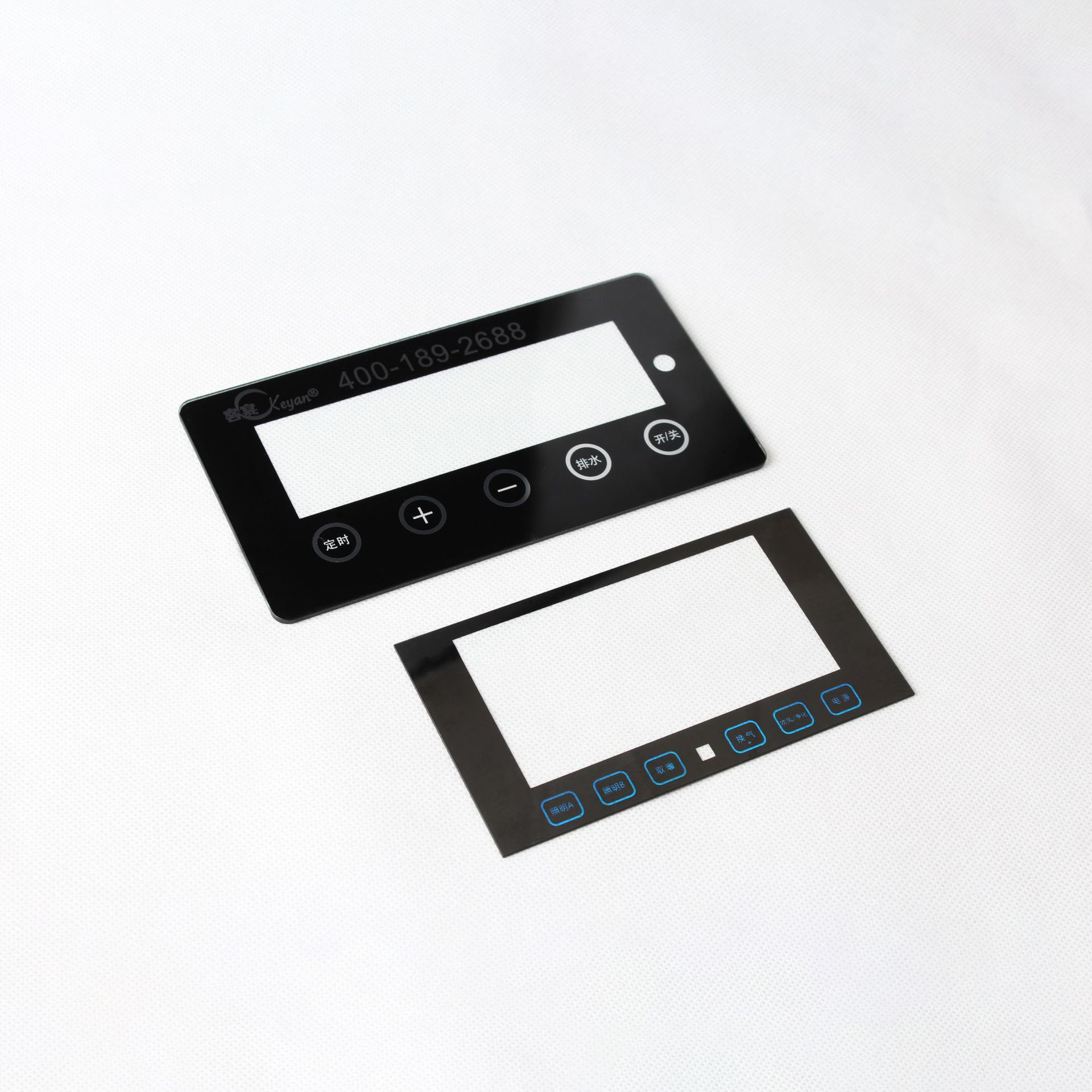 Custom production of smart home glass panel Touch tempered glass Disinfection cabinet control panel glass front cover