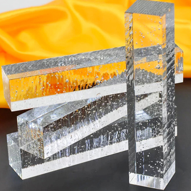 solid bubble glass brick for column crystal glass brick outdoor