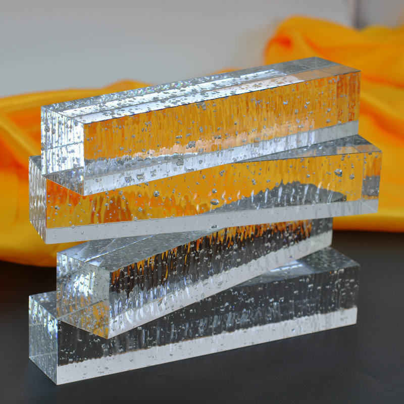 solid bubble glass brick for column crystal glass brick outdoor