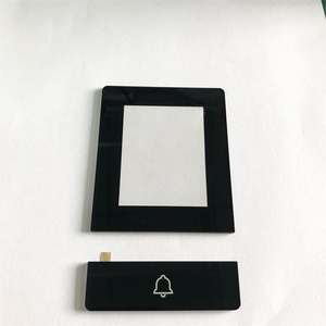 Custom silk screen printing toughened glass panel for visual doorbell smart access control system