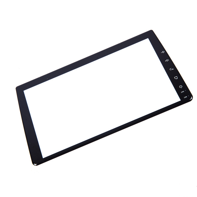 Custom Screen Printed Black One Side Translucent Tempered Glass Panel for Touch Operation Board Display Screen Protection Cover