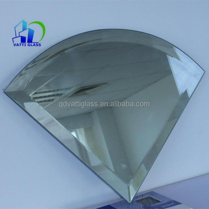 large and small size frameless beveled edge glass wall mirror