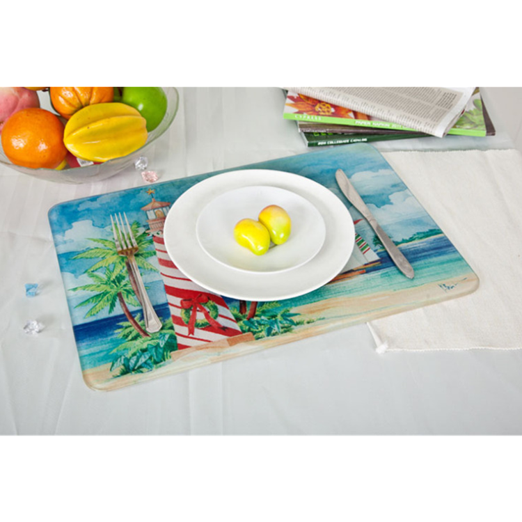 30*40cm rectang glass cutting board Heat press printed blank tempered glass cutting board for home decoration