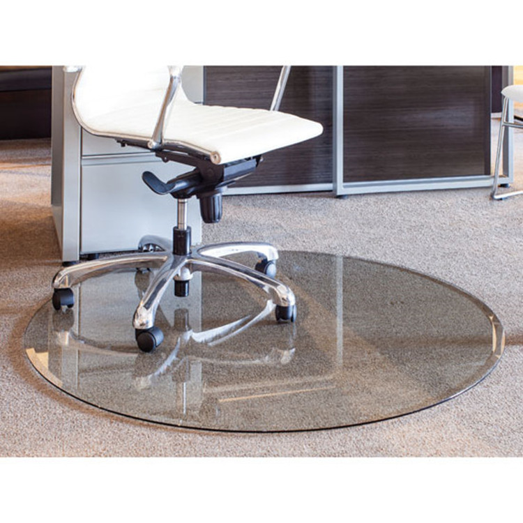 Custom Tempered glass chair mats with ASTM US certificate and EN12150