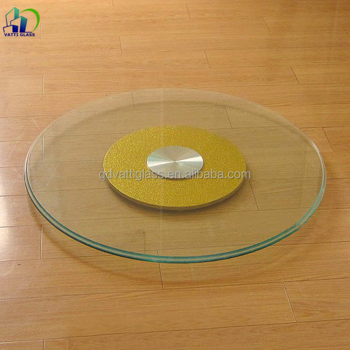 Home furniture, round glass dining table, round table with turntable