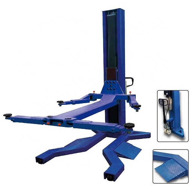 Movable 2500 kg capacity single post car lift with CE