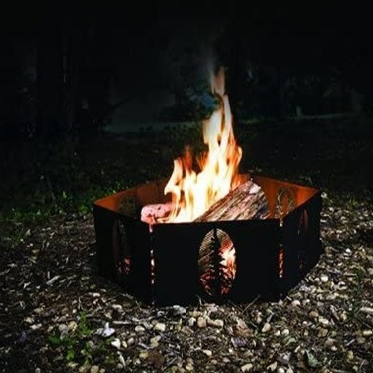 Outdoor Portable Bonfire Stove Outdoor Foldable Stove Firepit Ring Barbecue