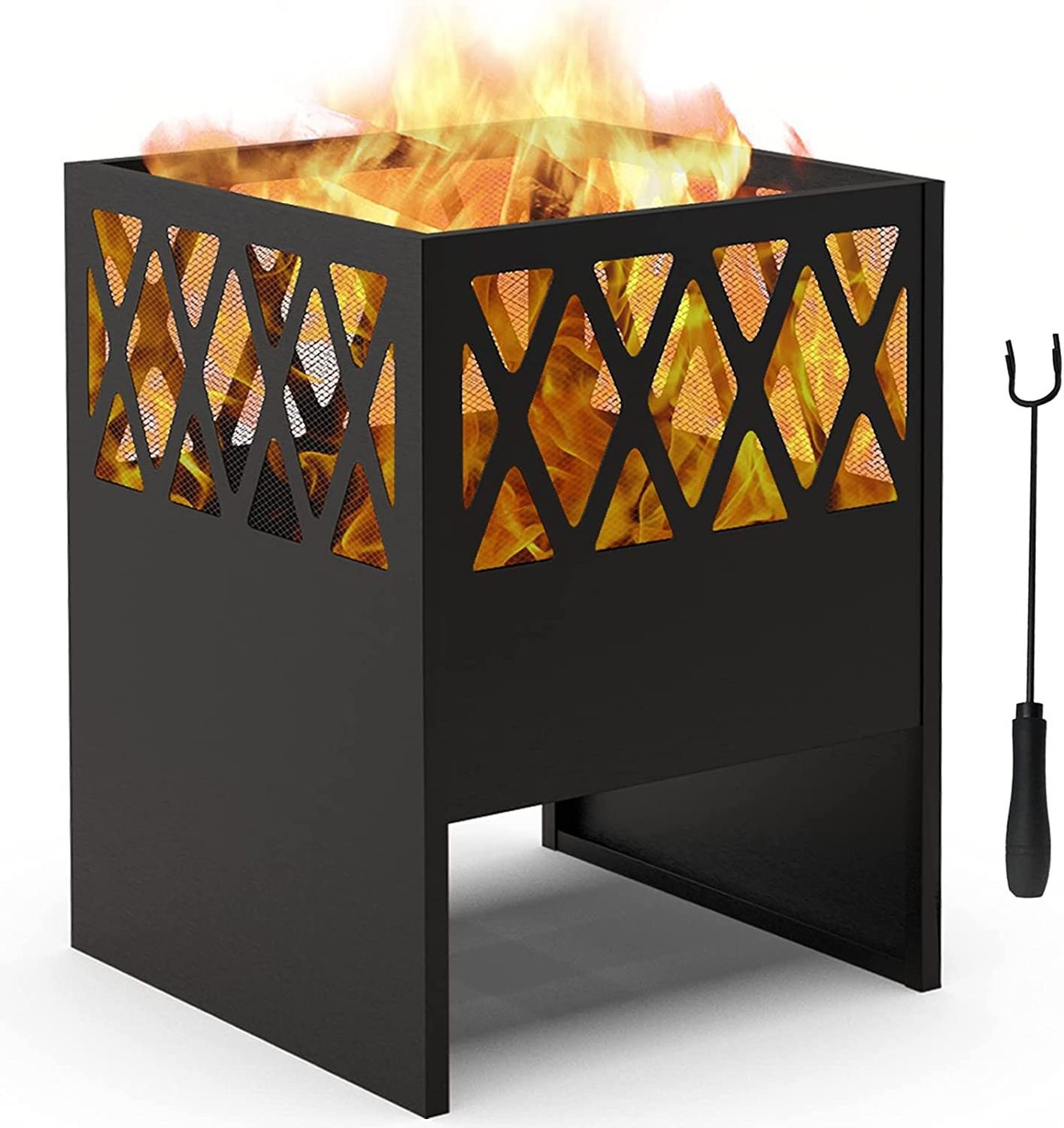 Removable Design Easy To Move And Store Square  Grill Fire Pit