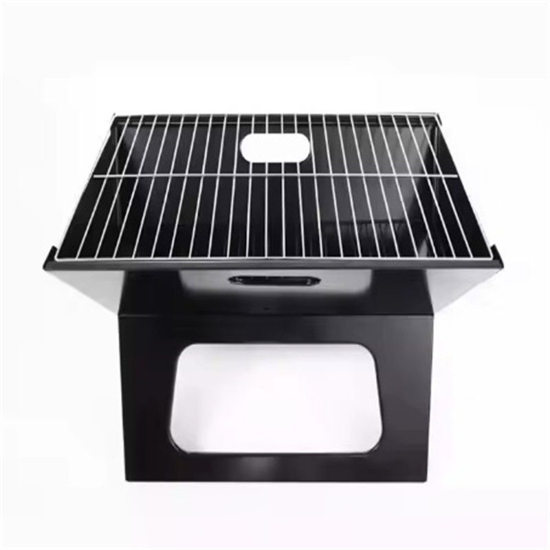 Mini Camping Smoker Barbecue Grill Charcoal BBQ Grill with Two Side Grilling Grid