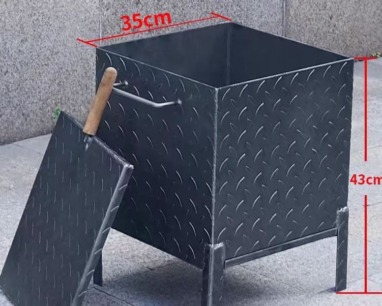 Black Stainless Steel Portable Smokeless Wood Burner Firepit Outdoor Fire Pit for Patio Camp