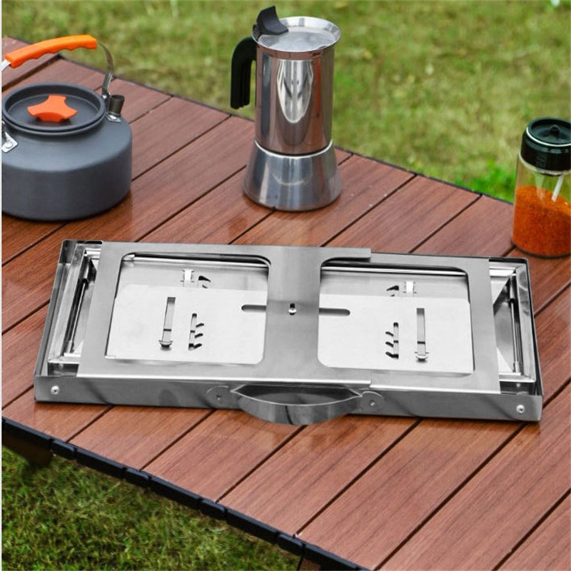 Laser Cutting Stainless Steel Folding Barbecue Outdoor Indoor Charcoal Carbon BBQ Grill Skewer Stove