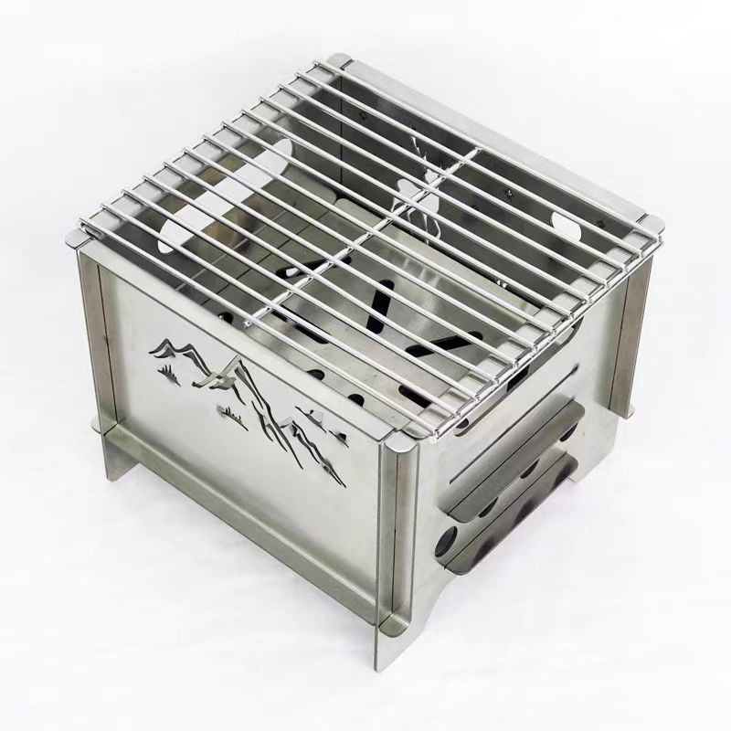 Portable Corrosion Resistant Durable Wood Burning Mini Outdoor Camping BBQ Fire Pit