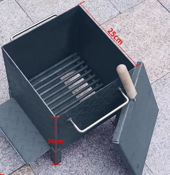 Black Stainless Steel Portable Smokeless Wood Burner Firepit Outdoor Fire Pit for Patio Camp