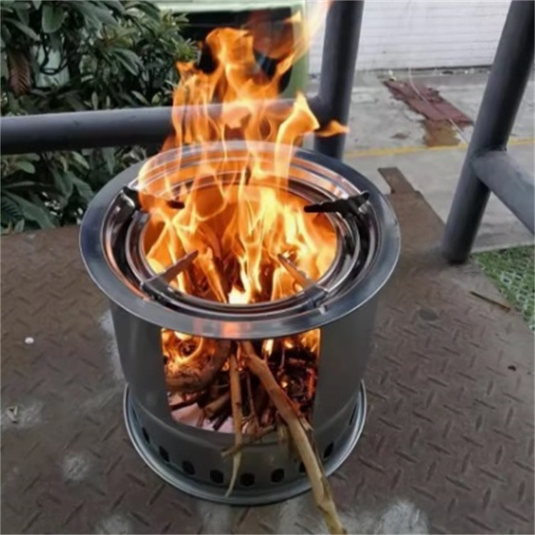 Hot Selling Multi-functional Foldable Storable Barbecue Stove Outdoor Windproof Firewood Stove