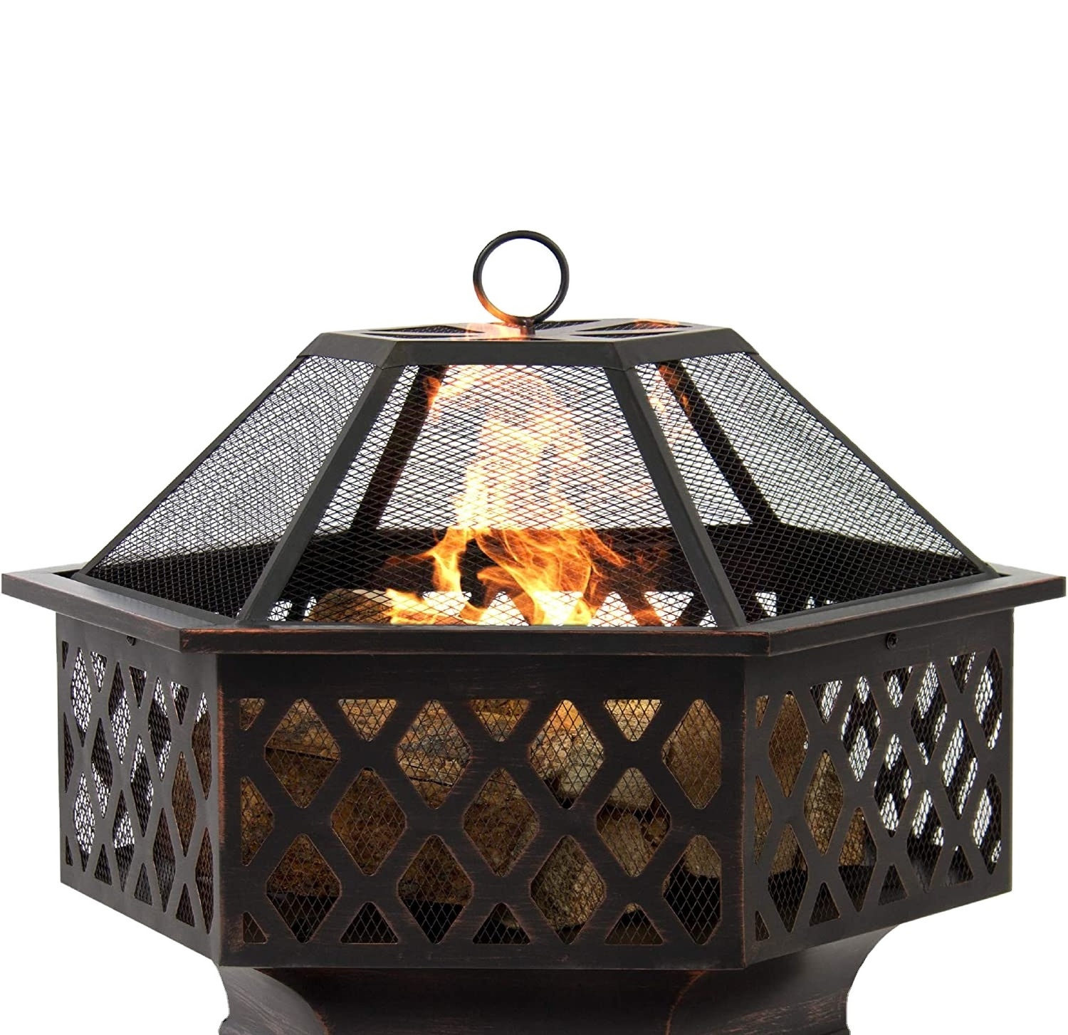 Outdoor Patio Backyard Large Bonfire Wood Burning Fire Pit