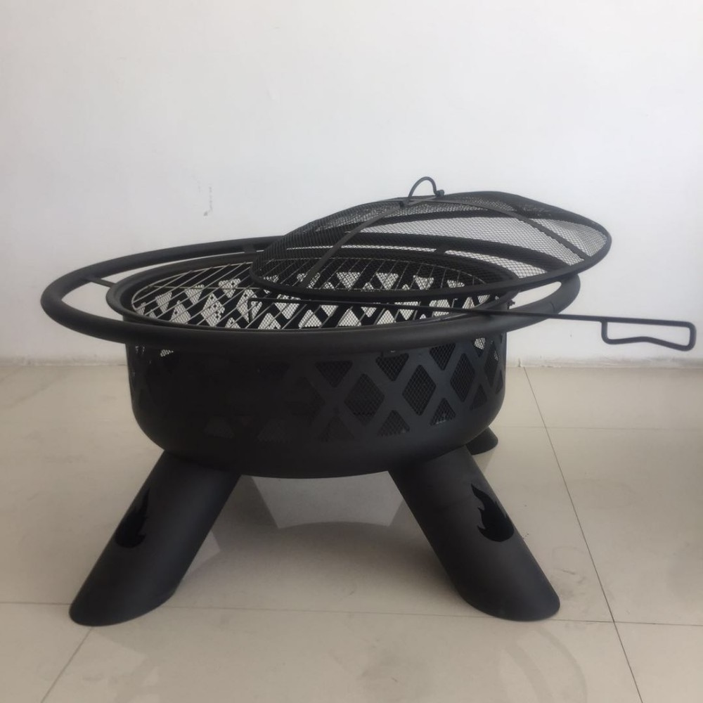 heavy duty outdoor  black powder coated  high temperature resistance fire pit