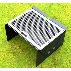 Vertical Cylindrical Fire Basket Detachable Firewood Keep Warming Outdoor Campfire Stove