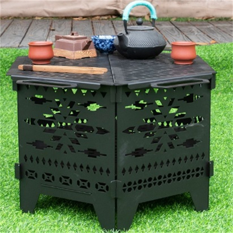 Outdoor Cooking Hot Pot Outdoor Campfire Portable Folding Oven Barbecue Stove