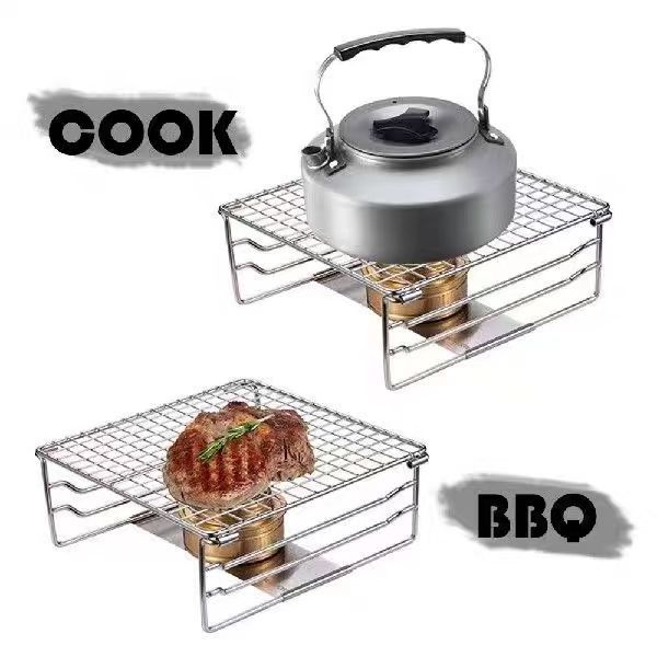 Mini Cooking Grate Fire Pit Grill Wire Shelf Smoker Rack BBQ Mesh