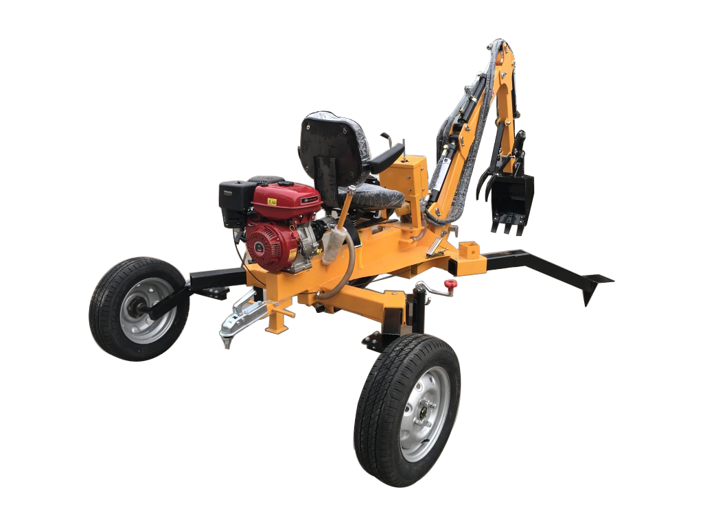 Towable ATV backhoe with CE, EPA, CARB certificate engine