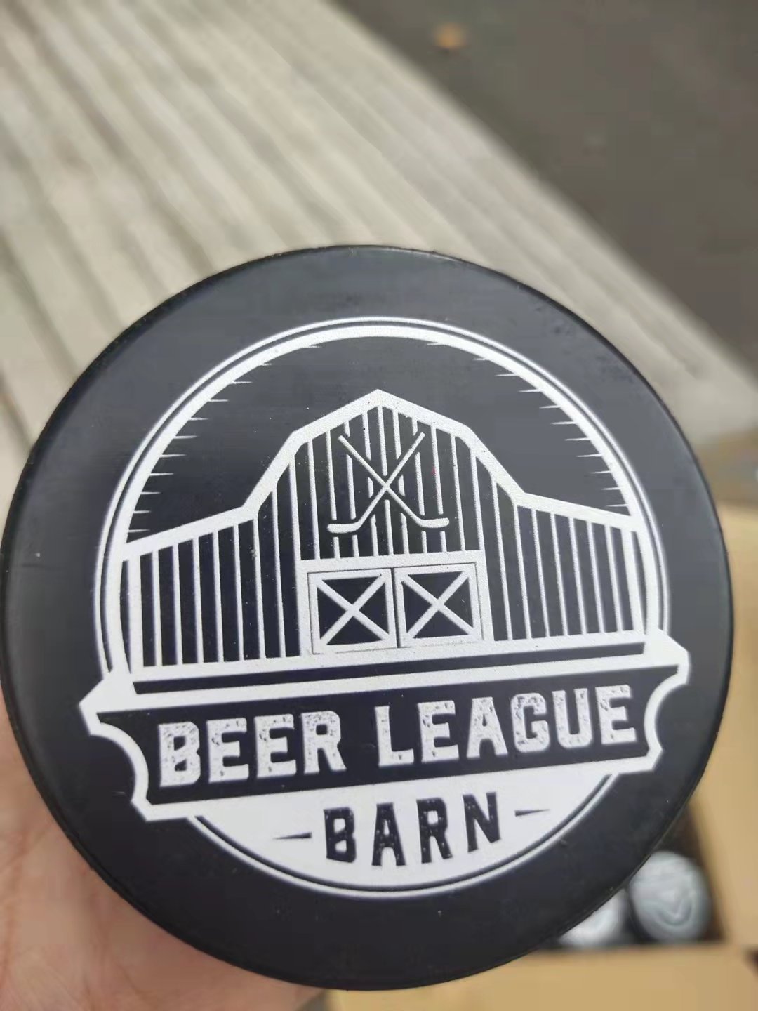 Wholesale Customized Printing Logo Rubber Official Ice Hockey Puck